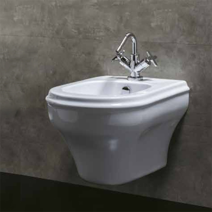 Azzurra Charme Биде подвесное с 1 отв, c креплением KIT 2000 CF, цвет: Bianco lucido