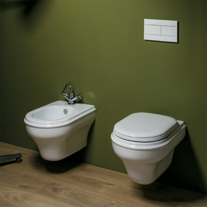 Azzurra Charme Унитаз подвесной, c креплением KIT 2000 CF, цвет: Bianco lucido