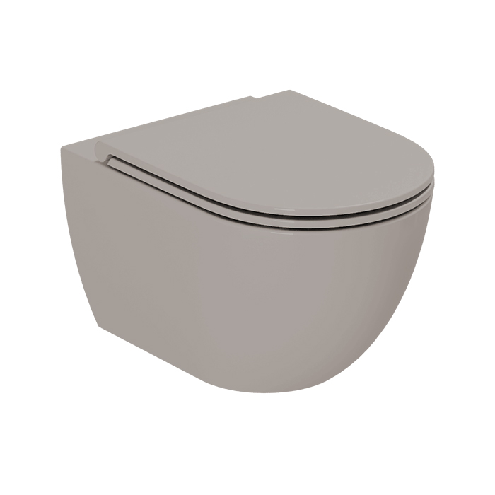 Azzurra Comoda Унитаз подвесной безободковый, c креплением, Easy Clean, 3L Water Saving, цвет: Cenere