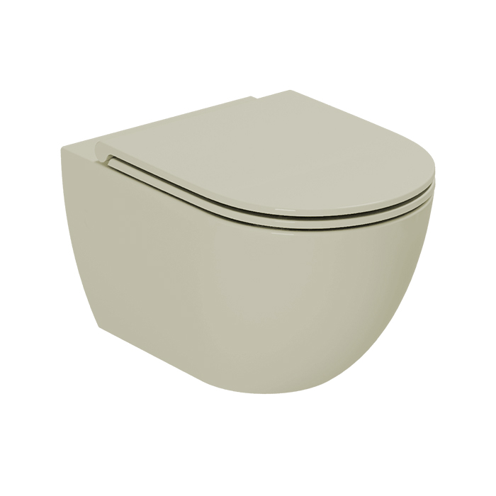Azzurra Comoda Унитаз подвесной безободковый, c креплением, Easy Clean, 3L Water Saving, цвет: Salvia