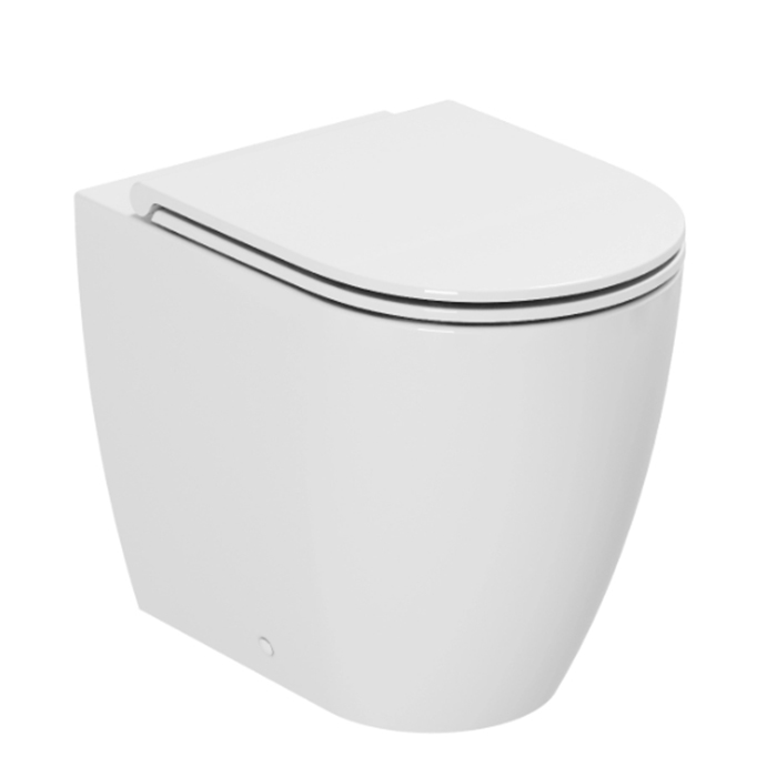 Azzurra Comoda Унитаз приставной c креплением, Easy Clean, 3L Water Saving, цвет: Bianco lucido