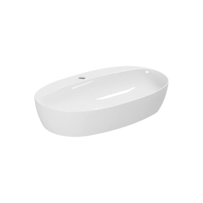 Azzurra Elegance Circle Раковина накладная, 1 отв, без перелива, цвет: Bianco lucido