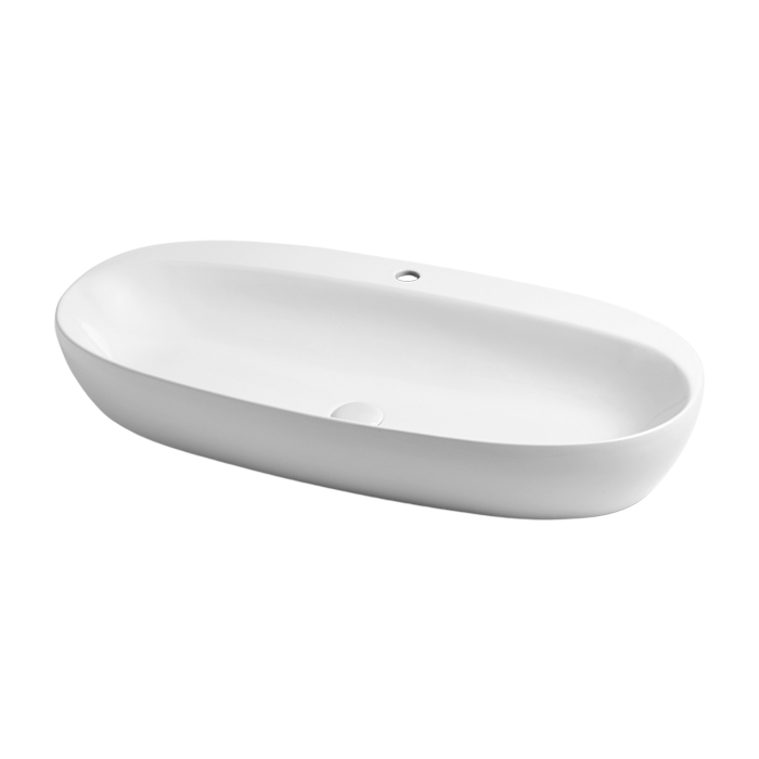 Azzurra Elegance Circle Раковина накладная, 1 отв, без перелива, цвет: Bianco lucido