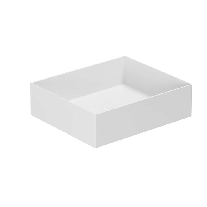 Azzurra Elegance Squared Раковина накладная, без отв, без перелива, цвет: Bianco lucido