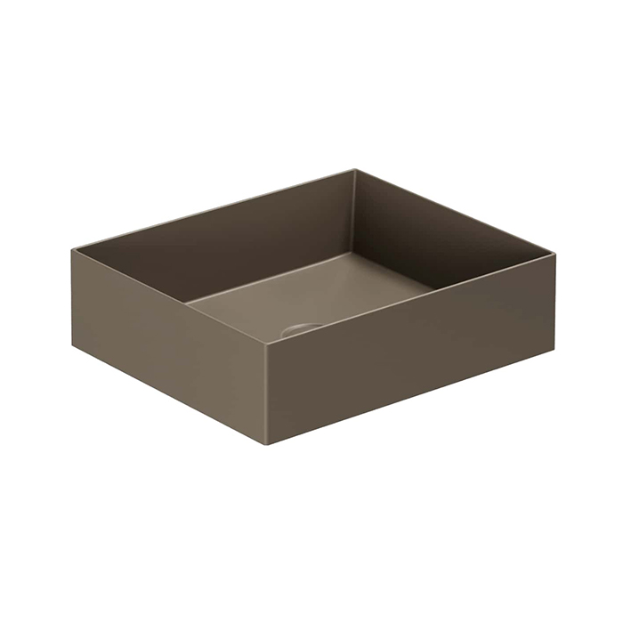 Azzurra Elegance Squared Раковина накладная, без отв, без перелива, цвет: Cacao