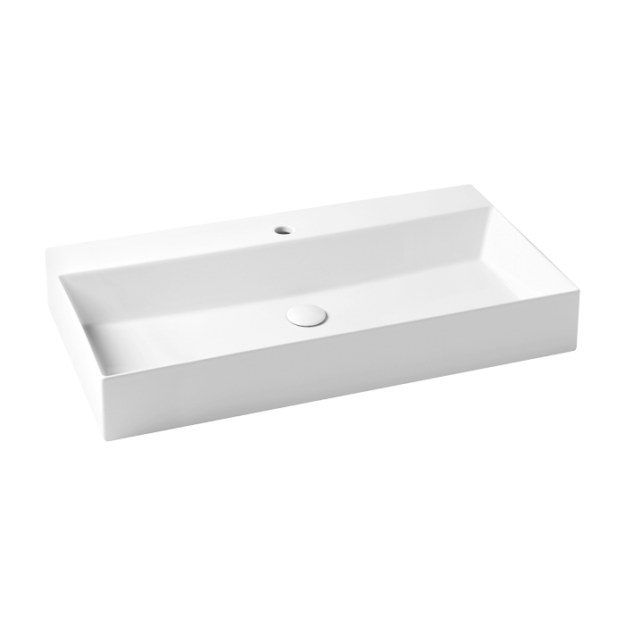 Azzurra Elegance Squared Раковина подвесная/накладная, 1 отв, цвет: Bianco lucido