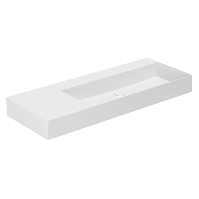 Azzurra Elegance Squared Раковина подвесная/накладная, левая, без отв, цвет: Bianco lucido