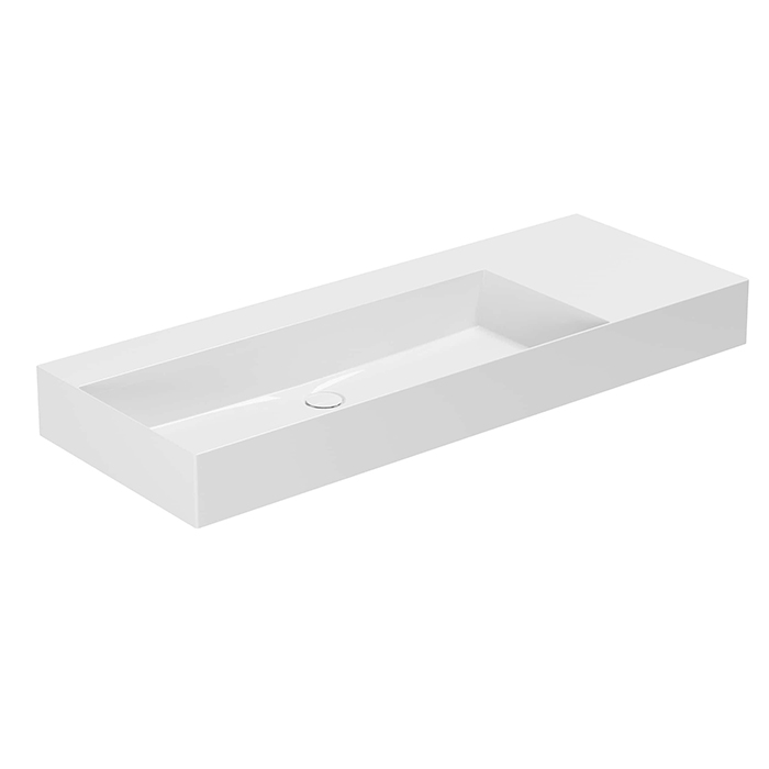 Azzurra Elegance Squared Раковина подвесная/накладная, правая, без отв, цвет: Bianco lucido