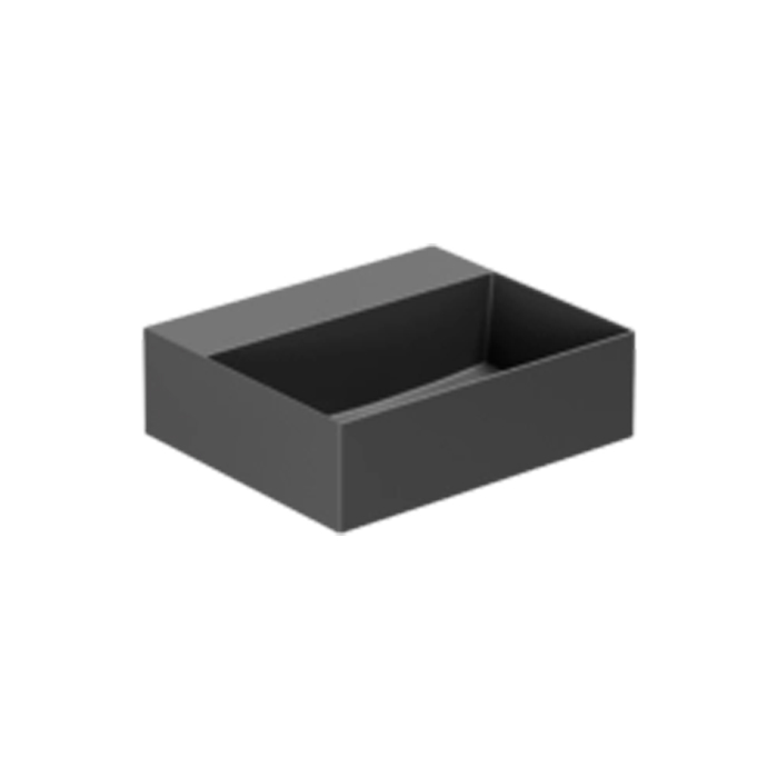 Azzurra Elegance Squared Раковина подвесная/накладная, без отв, цвет: Carbone