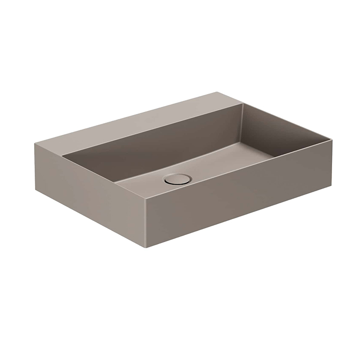 Azzurra Elegance Squared Раковина подвесная/накладная, без отв, цвет: Tortora