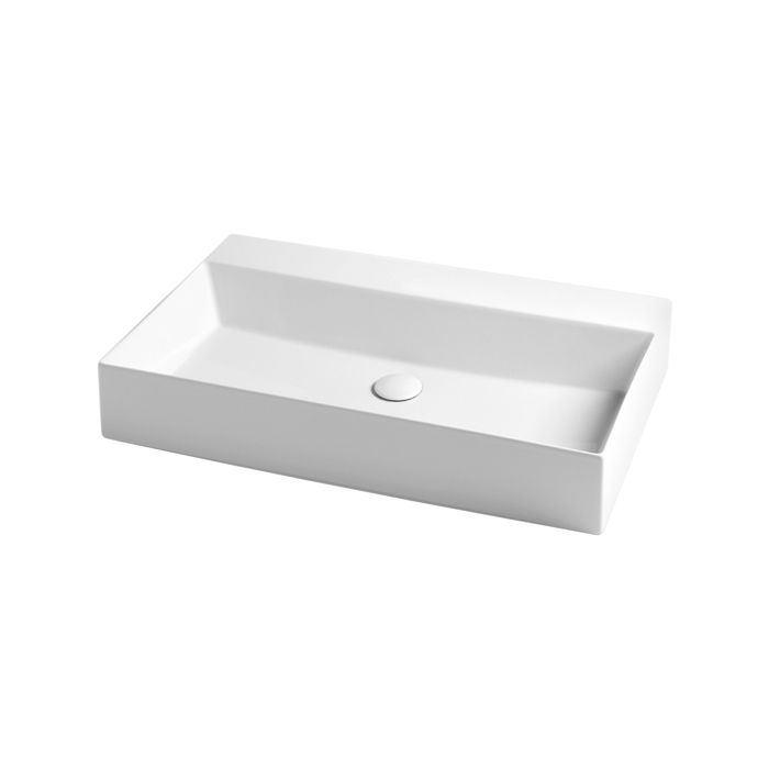 Azzurra Elegance Squared Раковина подвесная/накладная, без отв, цвет: Bianco lucido