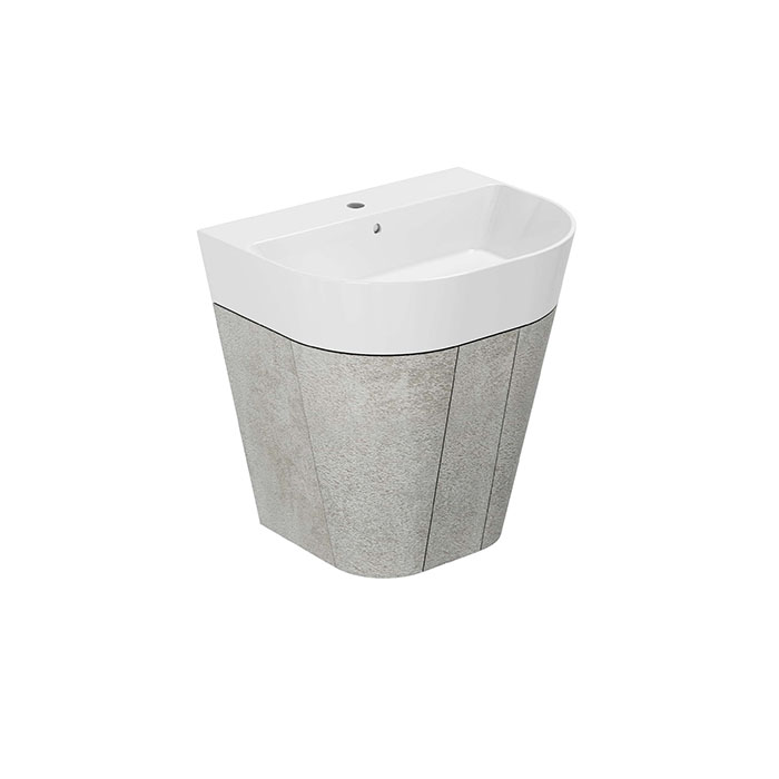 Azzurra Forma Тумба подвесная, с 2 дверцами, с раковиной, цвет: Cement