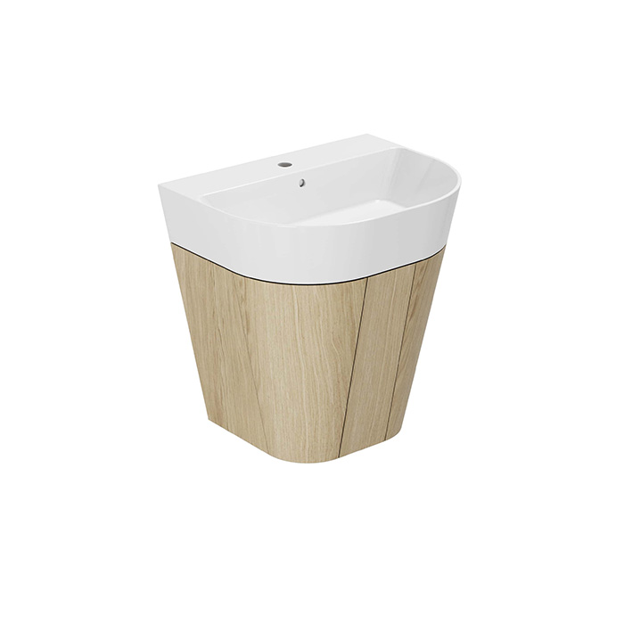 Azzurra Forma Тумба подвесная, с 2 дверцами, с раковиной, цвет: Olmo naturale