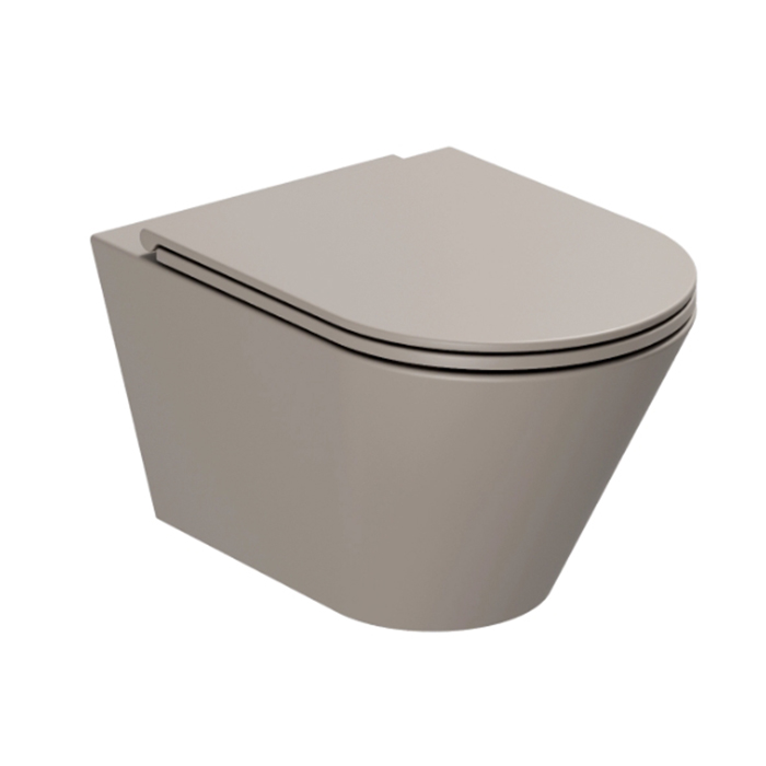 Azzurra Forma Унитаз подвесной, безободковый, в комплекте с креплением, цвет: Tortora