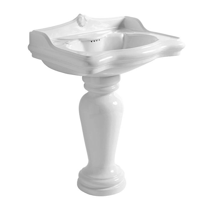 Azzurra Jubilaeum Раковина, с пьедесталом, 1 отв, цвет: Bianco lucido
