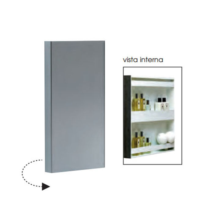 Azzurra Mirror Book Зеркальный шкаф одинарный с внутренними полочками