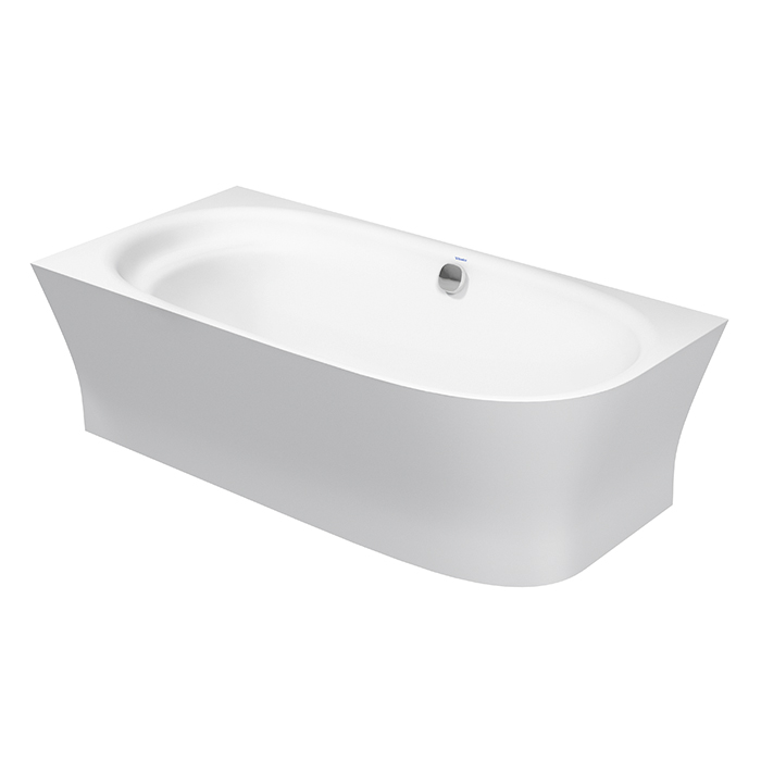 Duravit Cape Cod Ванна угол слева, с бесшовной панелью и ножками с наклоном для спиныl, цвет: белый