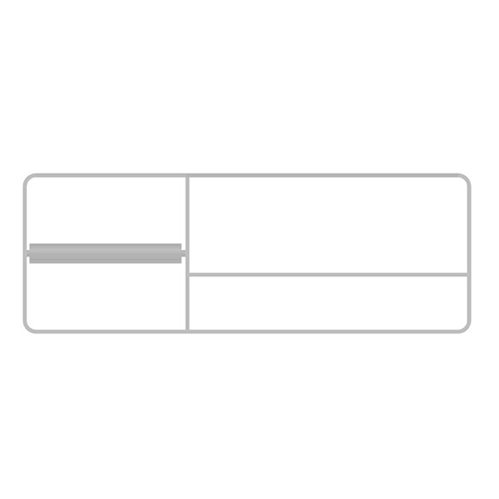Bertocci Fly Релинг металлический для аксессуаров из композита, с полотенцедержателем и бумагодержателем, SX, цвет: белый матовый