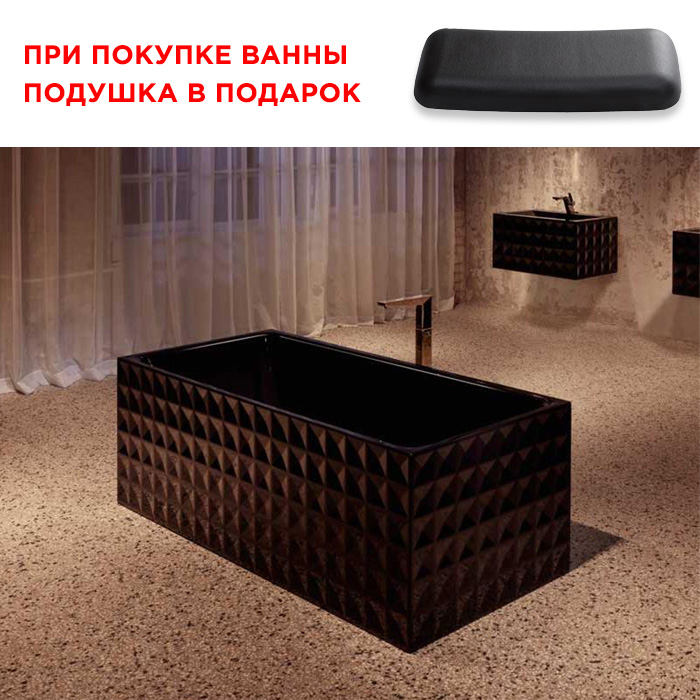Bette Loft Ornament Ванна отдельностоящая, цвет: черный