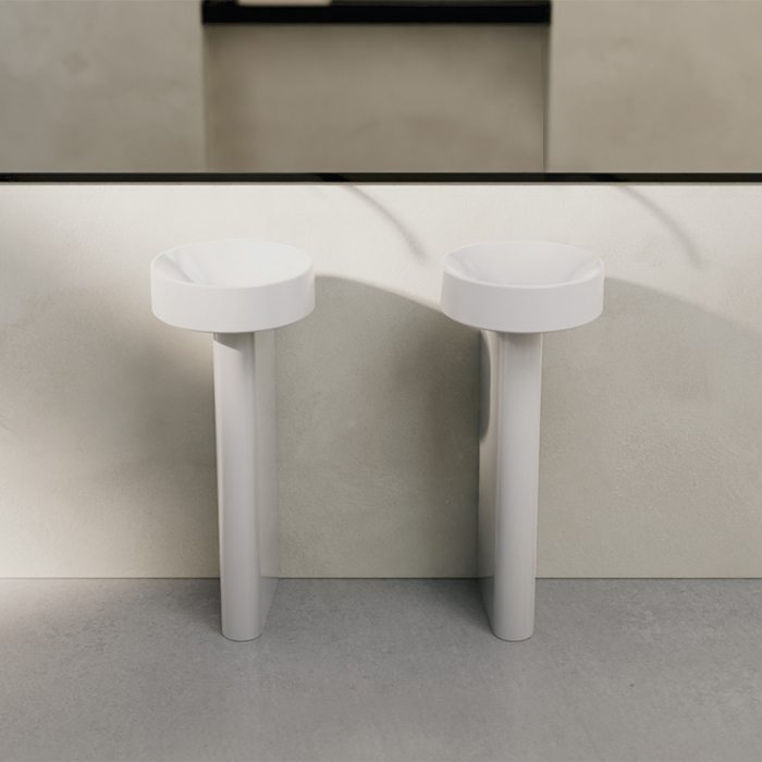 BETTE Suno Pedestal Раковина напольная, без отв, цвет: белый
