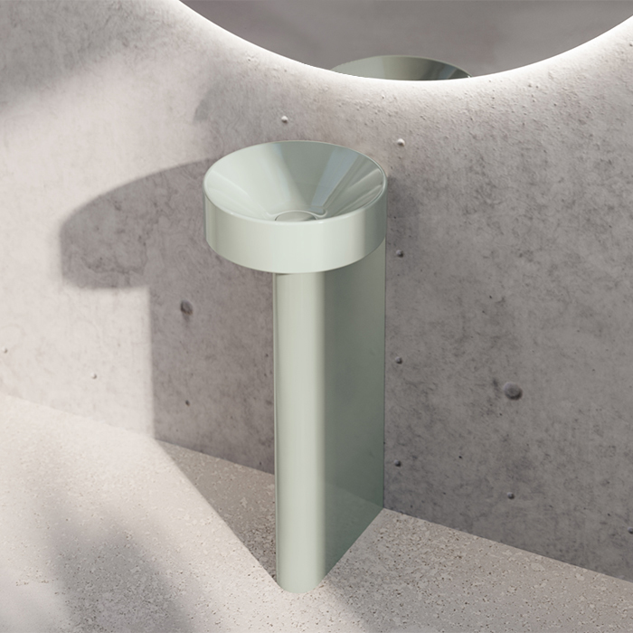 BETTE Suno Pedestal Раковина напольная, без отв, цвет: Salvia