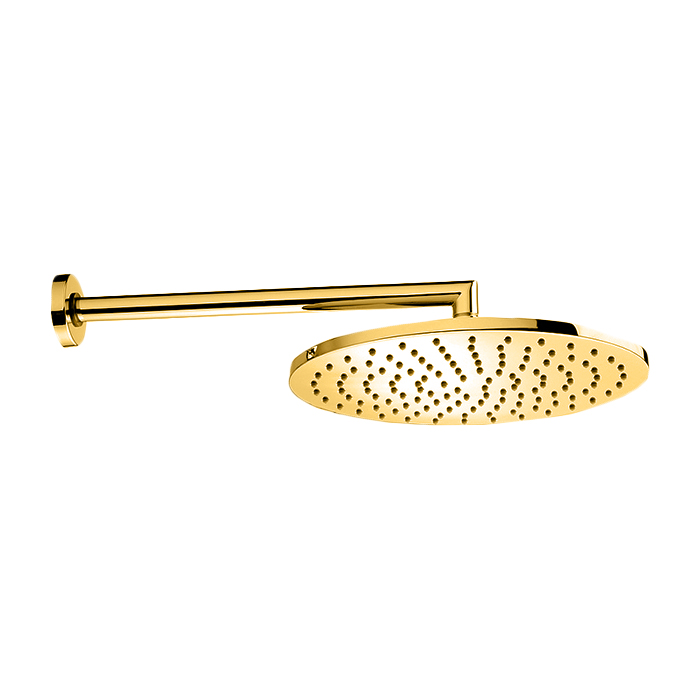 Bossini Cosmo Верхний душ, настенный, 1 режим, цвет: Brushed Gold PVD