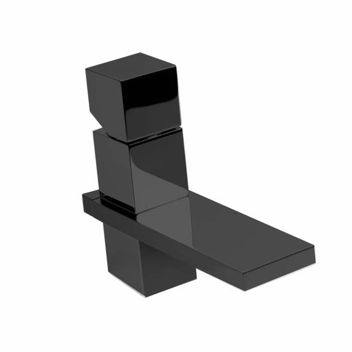 Bossini Cube Смеситель для раковины, на 1 отв, c заглушкой 1”1/4, цвет: черный матовый