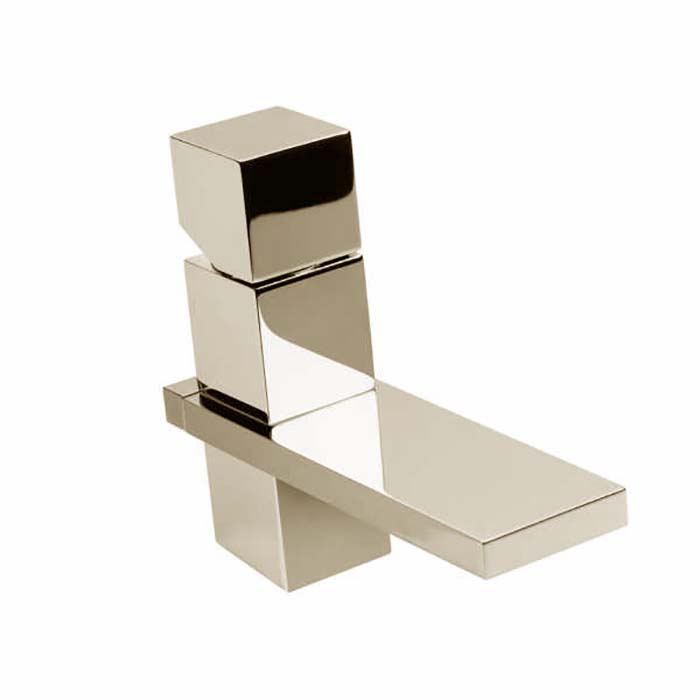 Bossini Cube Смеситель для раковины, на 1 отв, c заглушкой 1”1/4, цвет: никель шлифованный