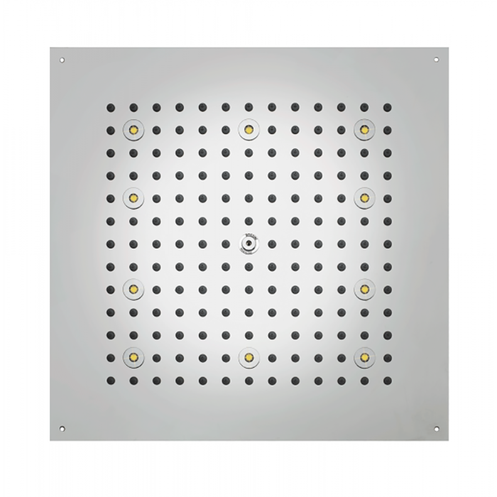 BOSSINI DREAM-CUBE Верхний душ, с 8 LED RGB, блок питания/управления, Cromoterapia, гибкая подводка, цвет: хром