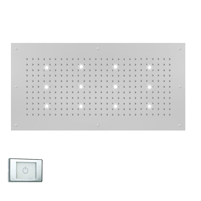 BOSSINI DREAM-XL RECTANGULAR Верхний душ, с 12 LED (белый), блок питания/управления, цвет: хром