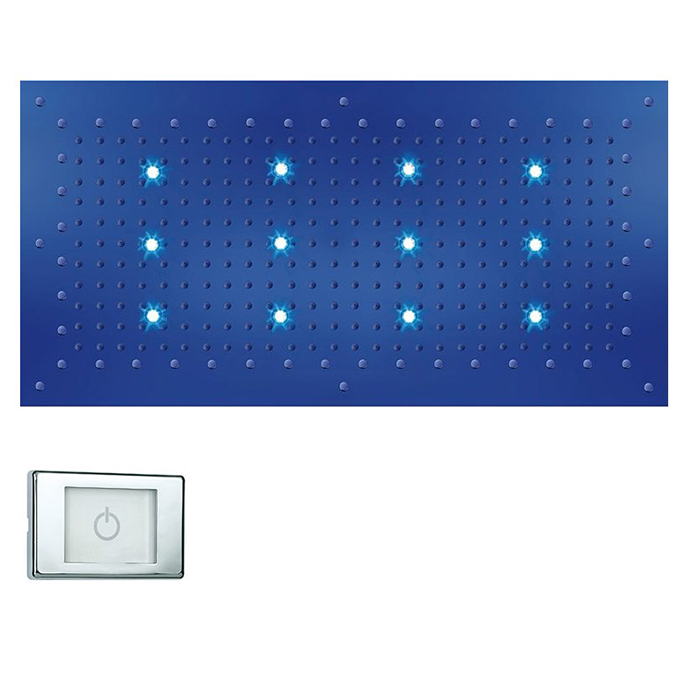 BOSSINI DREAM-XL RECTANGULAR Верхний душ, с 12 LED RGB, блок питания/управления, Cromoterapia, цвет: хром