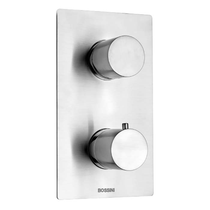Bossini Inox Термостат для душа, встраиваемый, с девиаторм 1/2/3/4/5, цвет: сталь брашированная