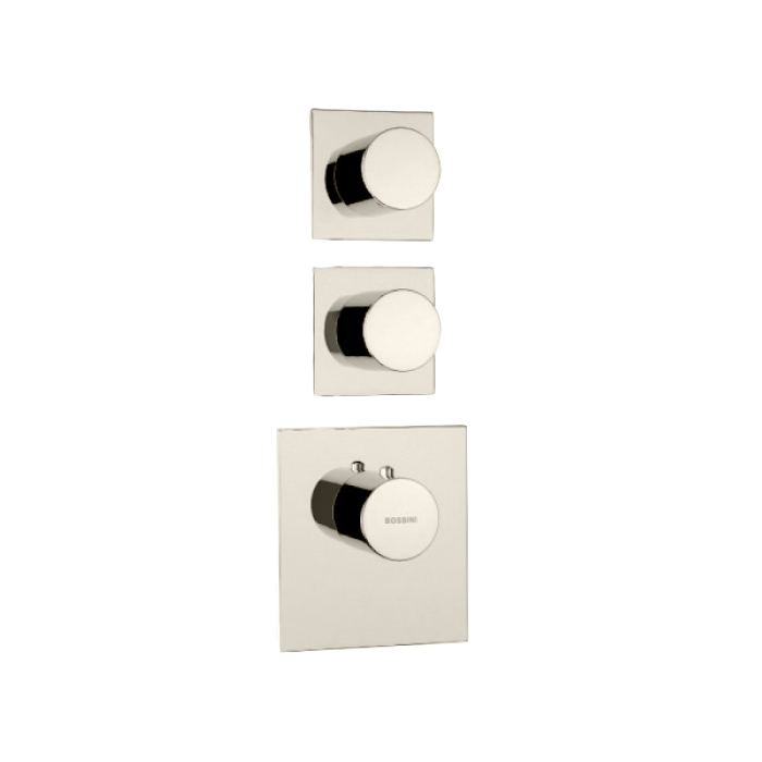 Bossini Oki Смеситель для ванны/душа, настенный, термостатический, цвет: Brushed Nickel