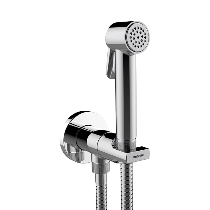 Bossini Paloma Brass Гигиенический душ со смесителем, лейкой и шлангом, цвет: хром