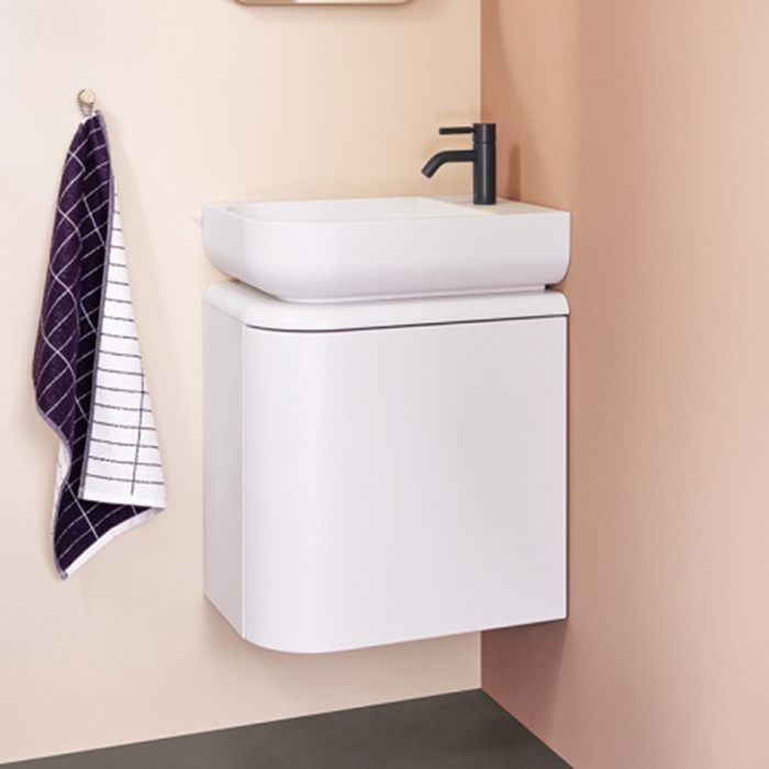 Burgbad B.ME Комплект мебели, Sx, подвесной, 1 дверца, с 1 отв, цвет: белый матовый