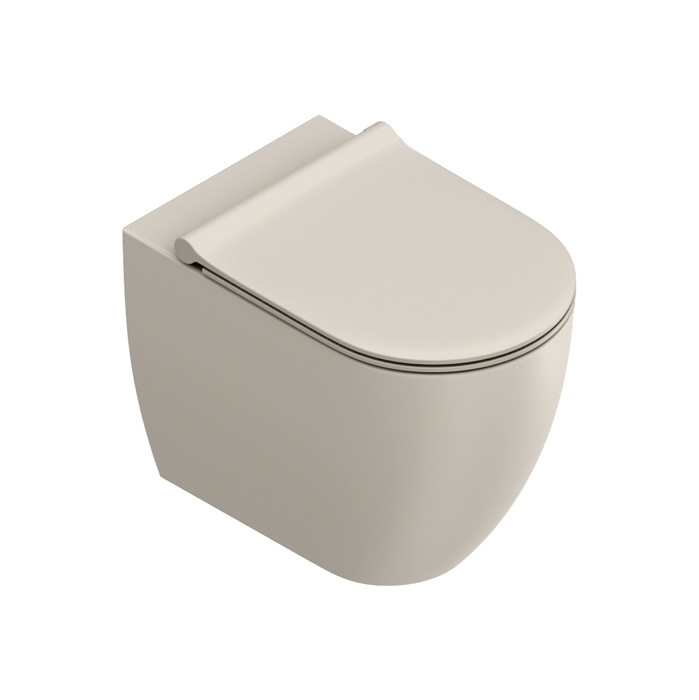 Catalano Sfera Унитаз напольный, безободковый, смыв Tornado, покрытие Twinglaze+, цвет: Sabbia Satinato