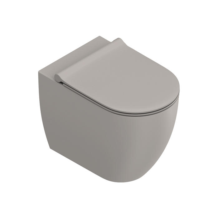 Catalano Sfera Унитаз напольный, безободковый, смыв Tornado, покрытие Twinglaze+, цвет: Tortora Satinato