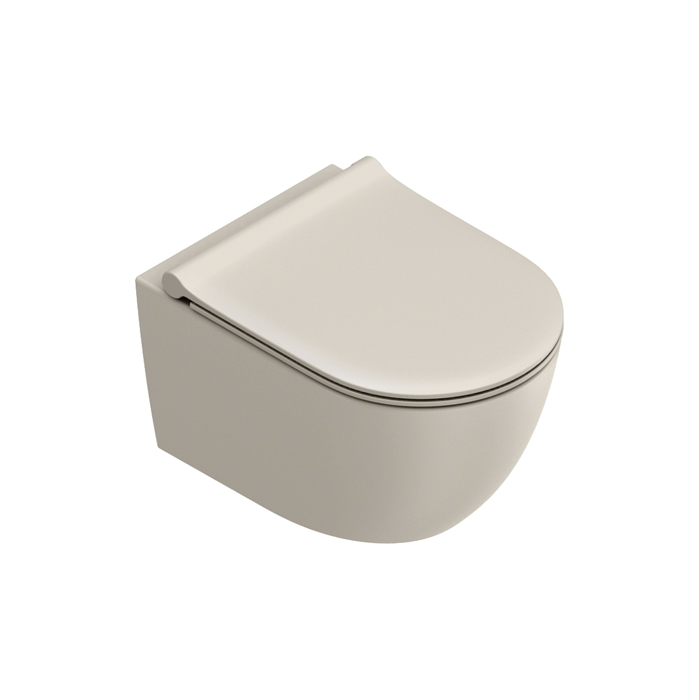 Catalano Sfera Унитаз подвесной, безободковый, смыв Tornado, покрытие Twinglaze+, цвет: Sabbia Satinato