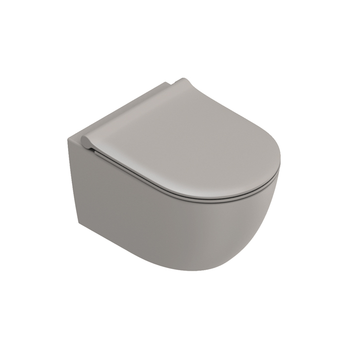 Catalano Sfera Унитаз подвесной, безободковый, смыв Tornado, покрытие Twinglaze+, цвет: Tortora Satinato