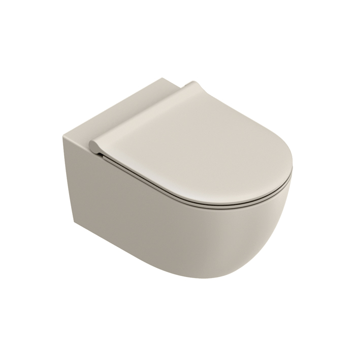Catalano Sfera Унитаз подвесной, безободковый, смыв Tornado, покрытие Twinglaze+, цвет: Sabbia Satinato