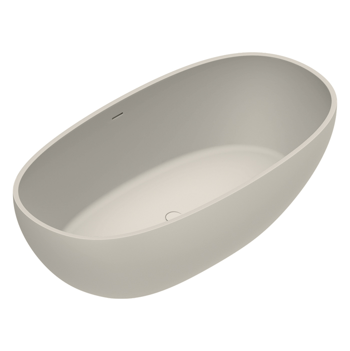 Catalano Solid Ванна отдельностоящая, с переливом, сифон в комплекте, цвет: Sabbia Satinato