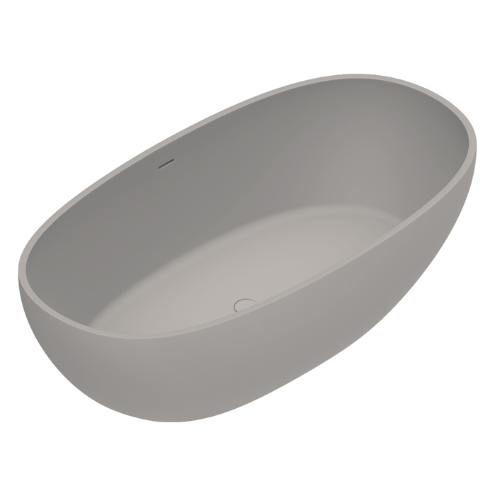 Catalano Solid Ванна отдельностоящая, с переливом, сифон в комплекте, цвет: Tortora Satinato