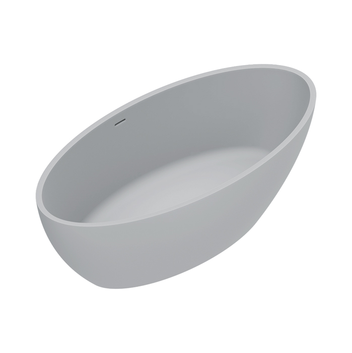 Catalano Solid Ванна отдельностоящая, с переливом, сифон в комплекте, цвет: Cemento Satinato