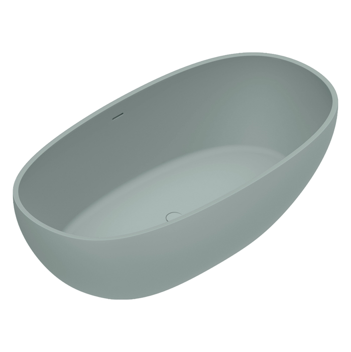 Catalano Solid Ванна отдельностоящая, с переливом, сифон в комплекте, цвет: Aqua Satinato