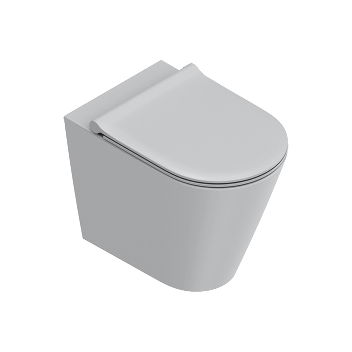 Catalano Zero Унитаз напольный, безободковый, смыв Tornado, покрытие Twinglaze+, цвет: Cemento Satinato