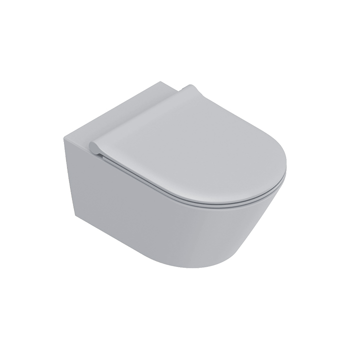 Catalano Zero Унитаз подвесной, безободковый, смыв Tornado, покрытие Twinglaze+, цвет: Cemento Satinato