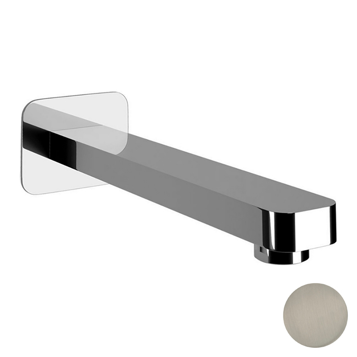 Cisal Cubic Настенный излив, цвет: Nichel Spazzolato