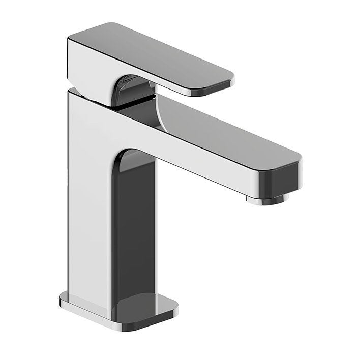 Cisal Cubic Смеситель для раковины, 1 отв, без донного клапана, цвет: хром