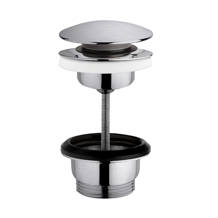 Cisal Xion Донный клапан для раковины, 1"1/4, Click-clack, цвет: нержавеющая сталь