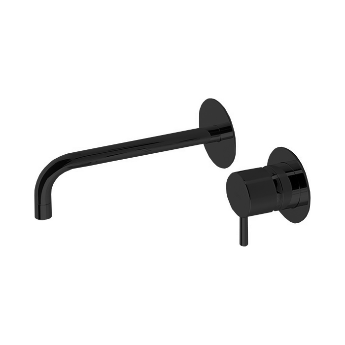 Cisal Less Minimal Смеситель для раковины, встраиваемый, излив:, цвет: черный матовый